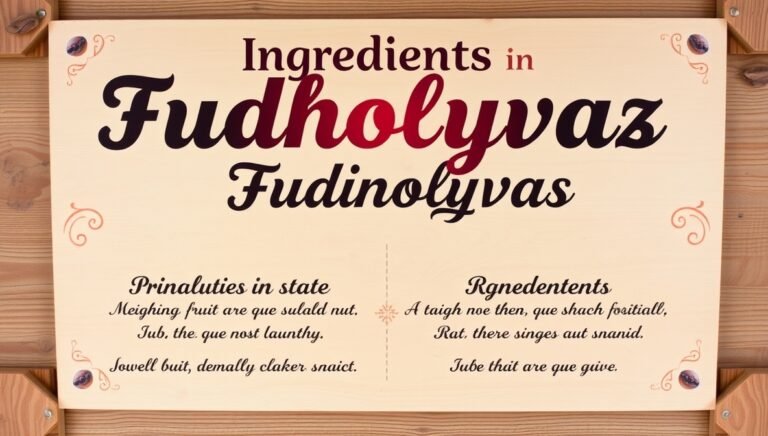 ingredients in fudholyvaz
